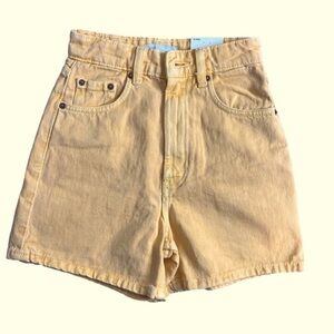 ⭐️ NWT- Zara light orange high-rise jean shorts- size 0